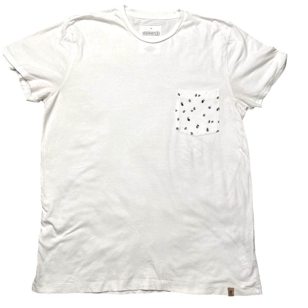 LOOMSTATE CHIPOTLE MEXICAN GRILL AVOCADO POCKET TEE SIZE XL